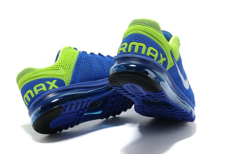 Nike Air Max 2013 Chaussures Hommes KPU bleue fluorescente verte (3)